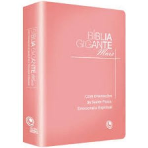 BÍBLIA GIGANTE MAIS COM ORIENTAÇÕES DE SAÚDE - ROSA