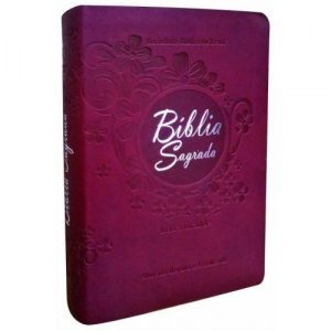 Bíblia RA Letra Grande com Índice - Pequena Luxo Vinho